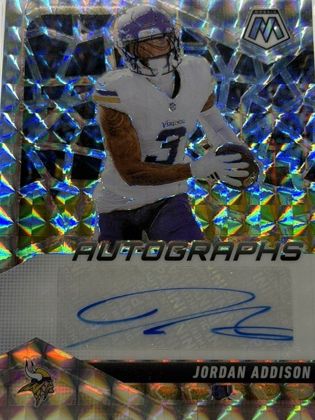Jordan Addison 2025 Panini Mosaic Autographs Mosaic