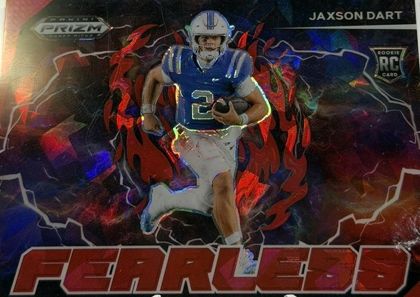 Jaxson Dart 2025 Panini Prizm Draft Picks Fearless Red Ice Prizm