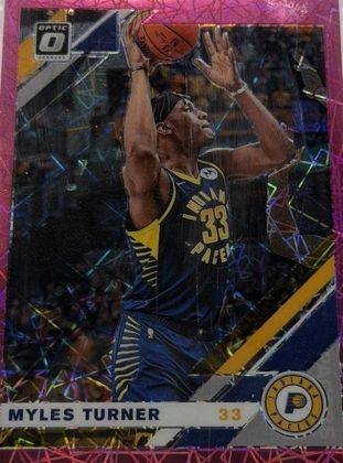 Myles Turner 2019 Panini Donruss Optic Pink Velocity /79