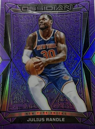 Julius Randle 2023 Panini Obsidian Electric Etch Purple Flood /49