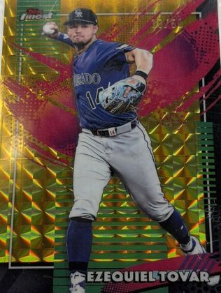 Ezequiel Tovar 2026 Topps Finest Gold Geometric Refractor /50