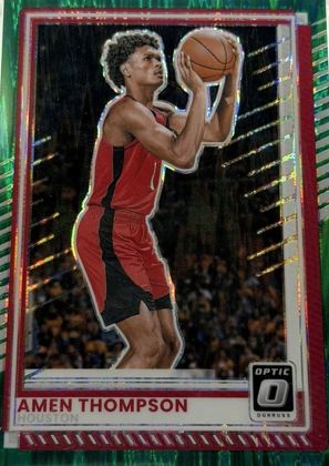 Amen Thompson 2025 Panini Donruss Optic Green Shock /135