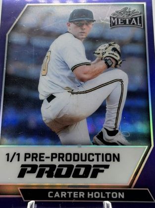 Carter Holton 2024 Leaf Metal Pre-Production Proof 1/1 (Purple)