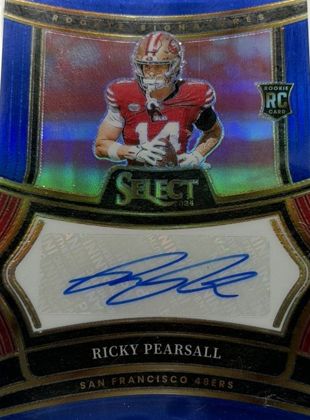 Ricky Pearsall 2024 Panini Select Rookie Signatures Blue Prizm /149