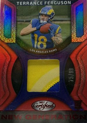 Terrance Ferguson 2025 Panini Certified New Generation Jerseys Mirror Red /99