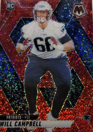 Will Campbell 2025 Panini Mosaic Red Sparkle