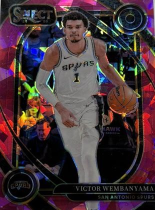 Victor Wembanyama 2024 Panini Select Courtside Pink Cracked Ice Prizm /99