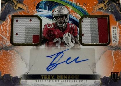 Trey Benson 2024 Topps Inception Franchise Foundation Relic Autographs Orange /20