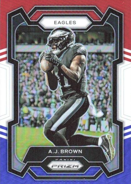 A.J. Brown 2023 Panini Prizm Red White & Blue Prizm