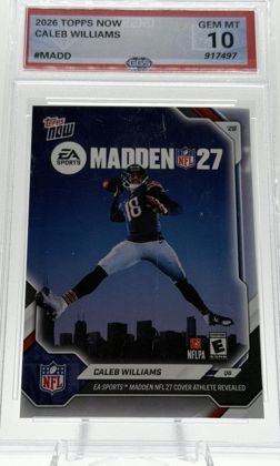 Caleb Williams 2026 Topps Now EA Sports Madden NFL 27 Cover Athlete