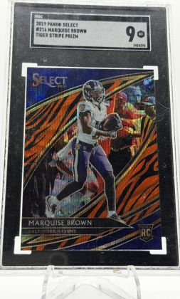 Marquise Brown 2019 Panini Select Tiger Stripe Prizm