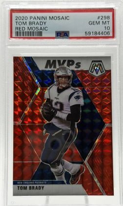 Tom Brady 2020 Panini Mosaic MVPs Red Mosaic