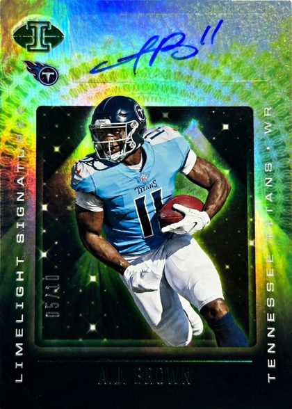 A.J. Brown 2021 Panini Illusions Limelight Signatures /50
