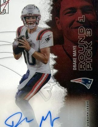 Drake Maye 2025 Topps Signature Class Veteran Class Crystal Clear Autograph