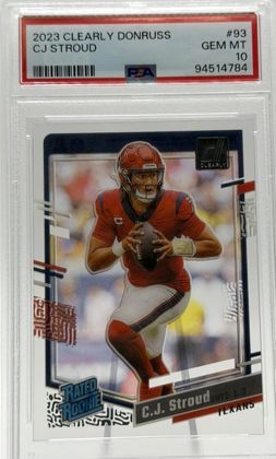 C.J. Stroud 2023 Panini Clearly Donruss Rated Rookie