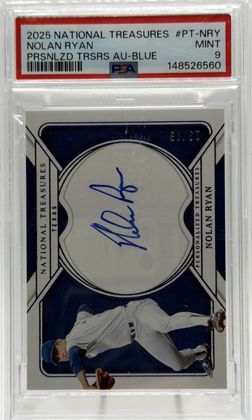 Nolan Ryan 2025 Panini National Treasures Personalized Treasures Autographs Blue /49