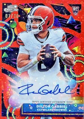 Dillon Gabriel 2025 Topps Cosmic Chrome Rookie Autographs Lunar Eclipse /10