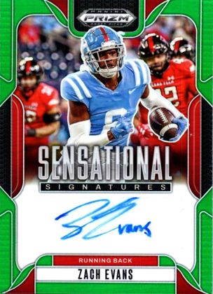 Zach Evans 2025 Panini Prizm Draft Picks Sensational Signatures /5