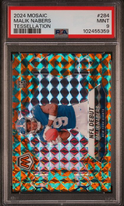 Malik Nabers 2024 Panini Mosaic NFL Debut Tessellation