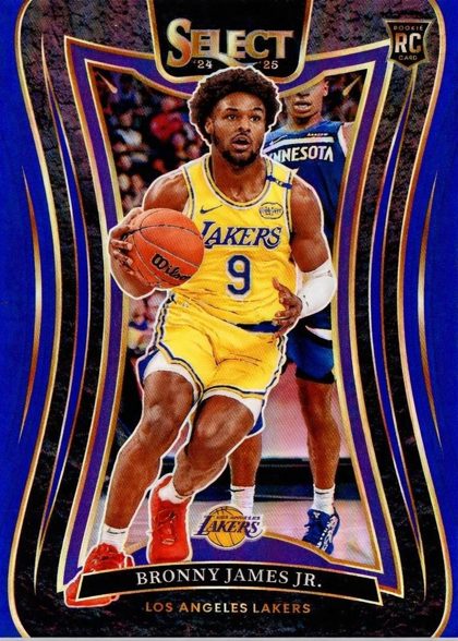 Bronny James Jr. 2024 Panini Select Concourse Blue Cracked Ice Prizm
