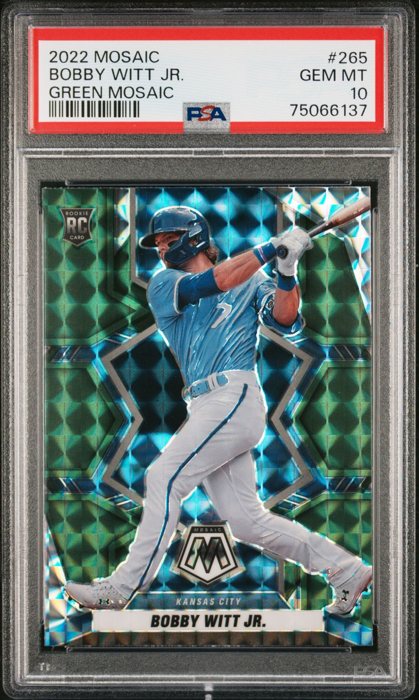 Bobby Witt Jr. 2022 Panini Mosaic Green Mosaic