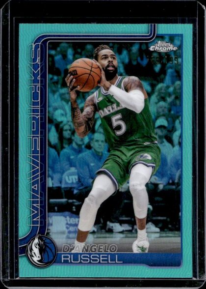 D'Angelo Russell 2025 Topps Chrome Aqua Refractor /199
