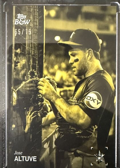 Jose Altuve 2025 Topps Black & White Yellow /75