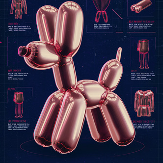 Balloon Dog – AI illustration, Vittorio Esposito Vispo Design