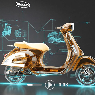 Vespa Piaggio – Book trailer motion design, Vittorio Esposito