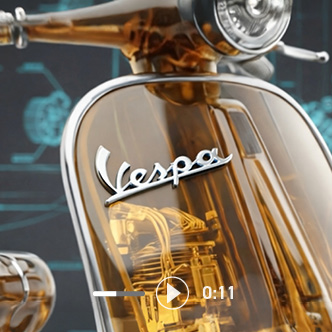 Vespa Piaggio – Book trailer motion design, Vittorio Esposito