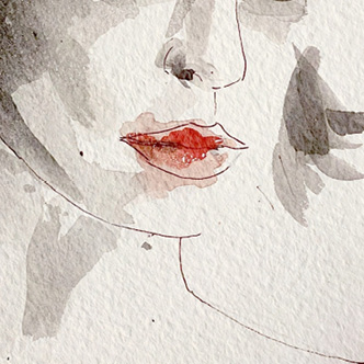 She ritratto – Acquerello, Vittorio Esposito