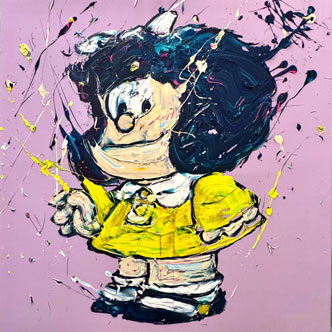 Lupin III Retro Pulse – Pittura acrilica 60x60 cm, Vittorio Esposito