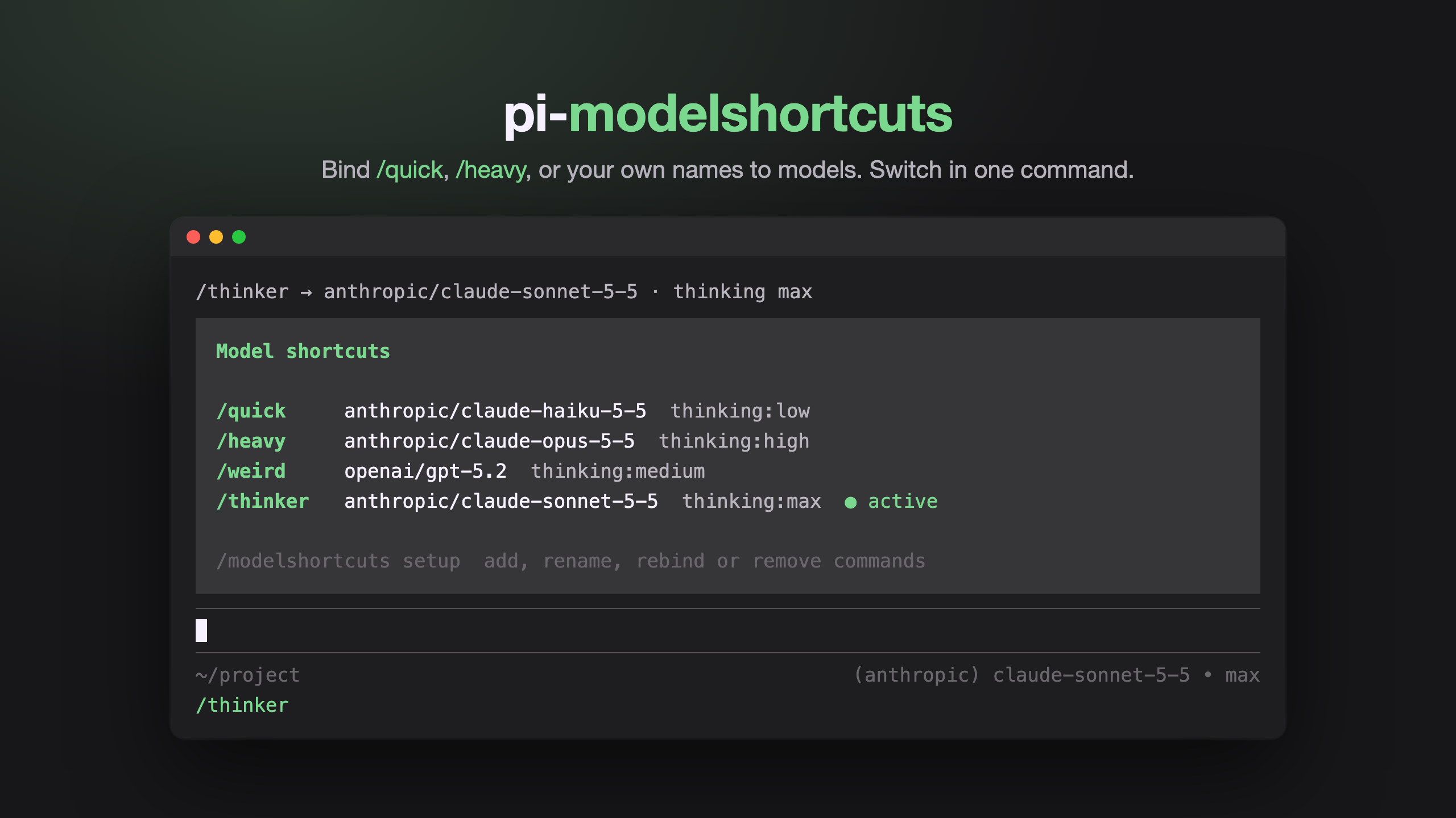 pi-modelshortcuts preview