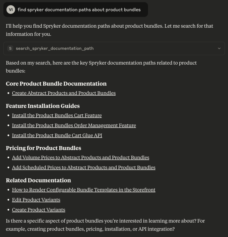 Example with Claude for docs