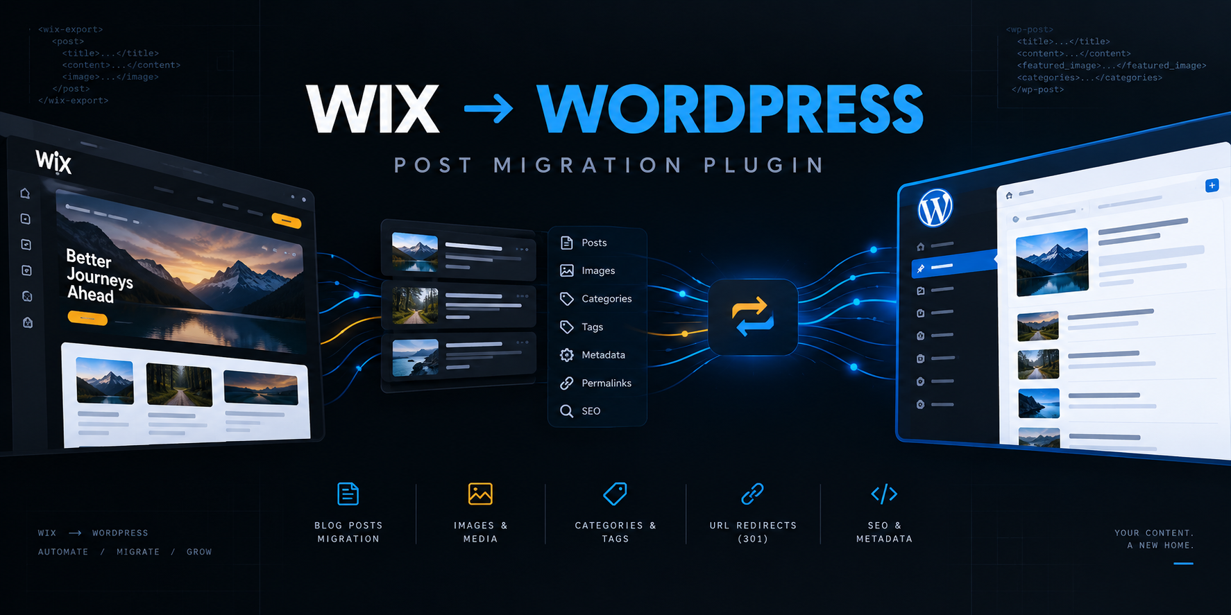 Wix to WordPress Post Migrator Banner