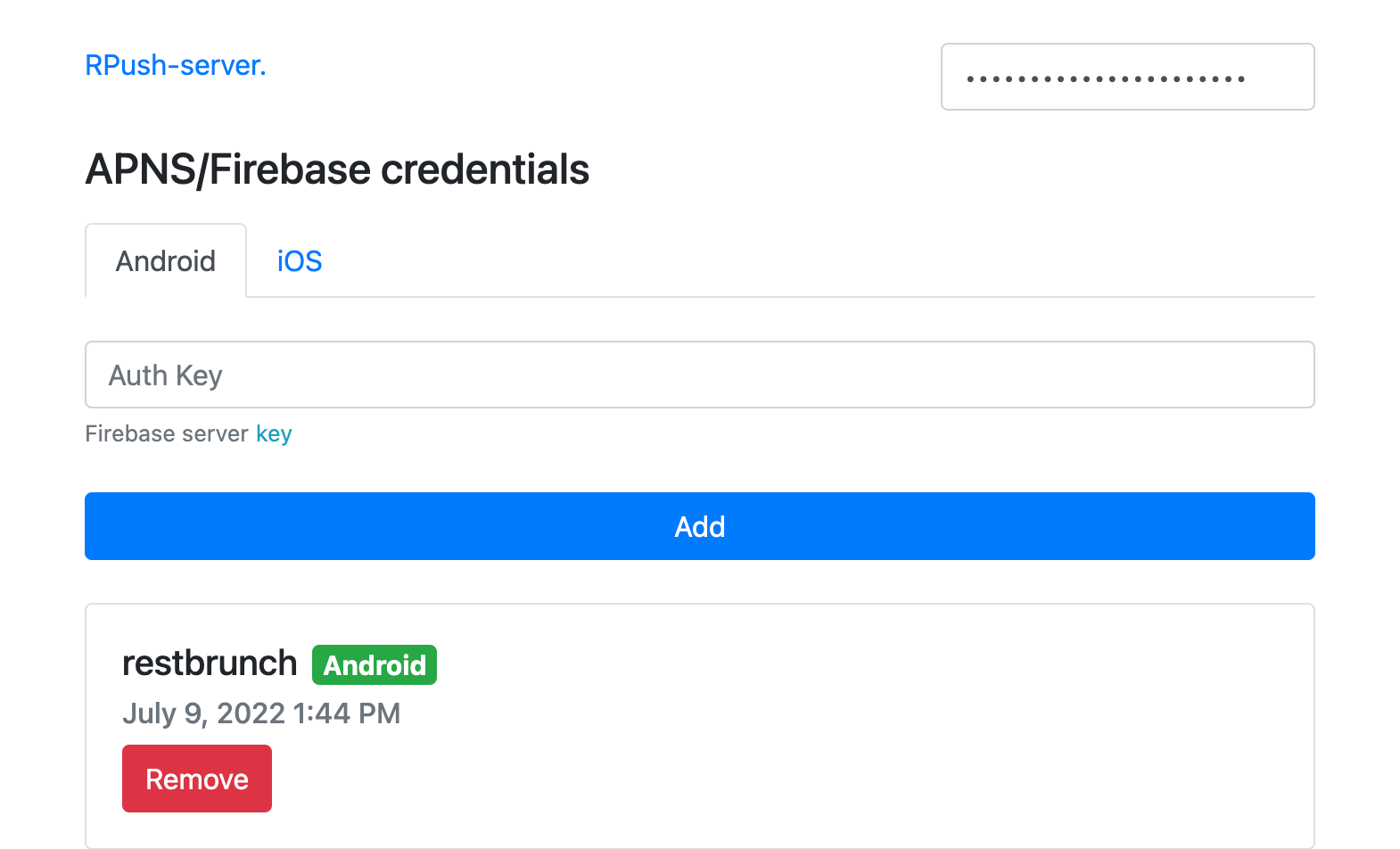 Credentials page