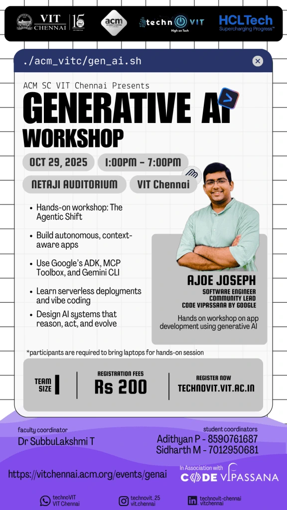 Gen AI Workshop Poster