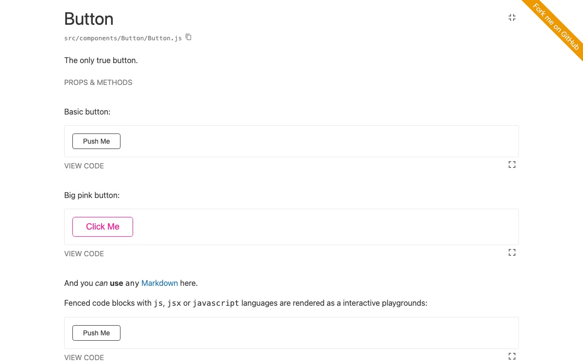Vite Styleguidist screenshot