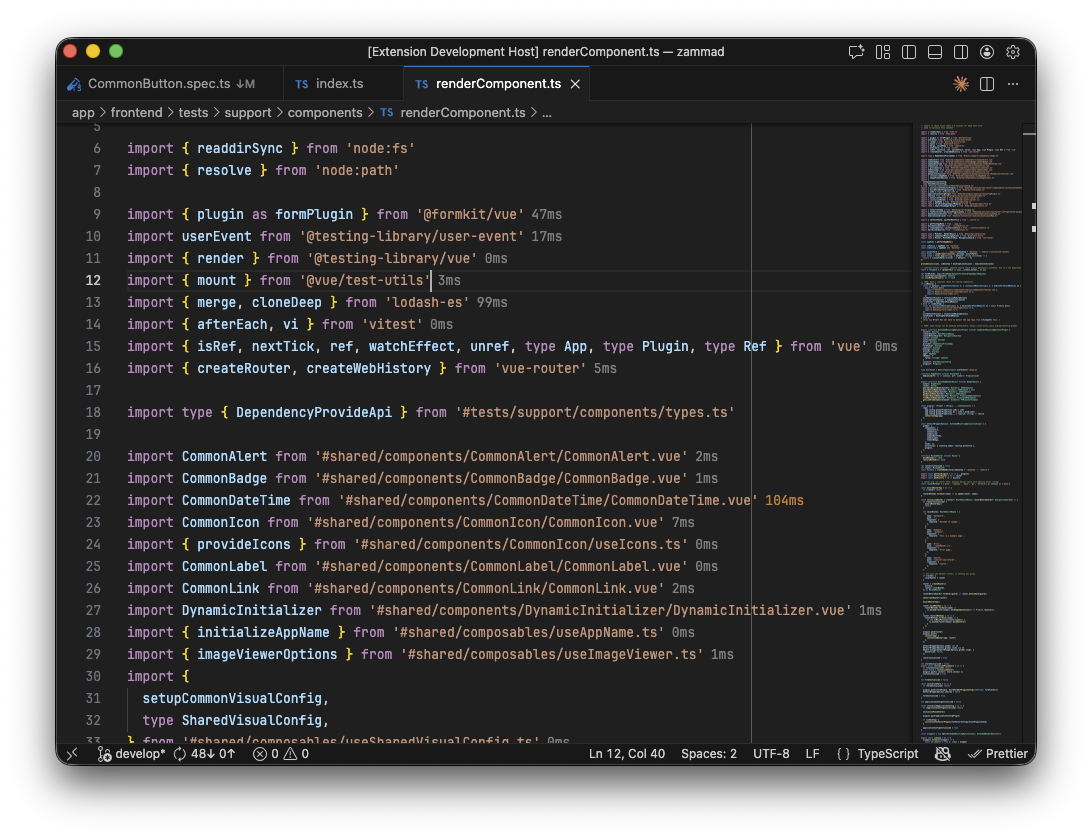 Import breakdown example Import breakdown example