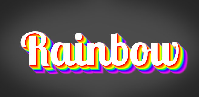 Rainbow Text