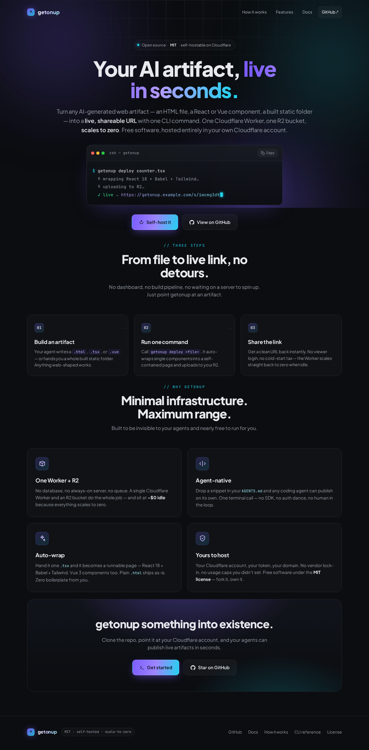 getonup landing page