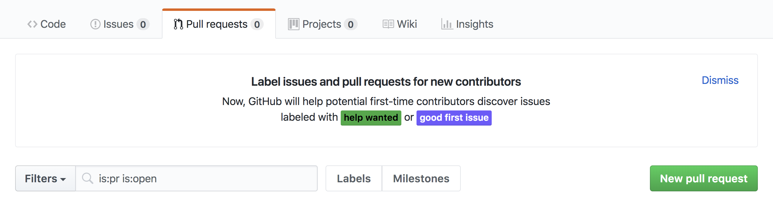 Clique em "New pull request"