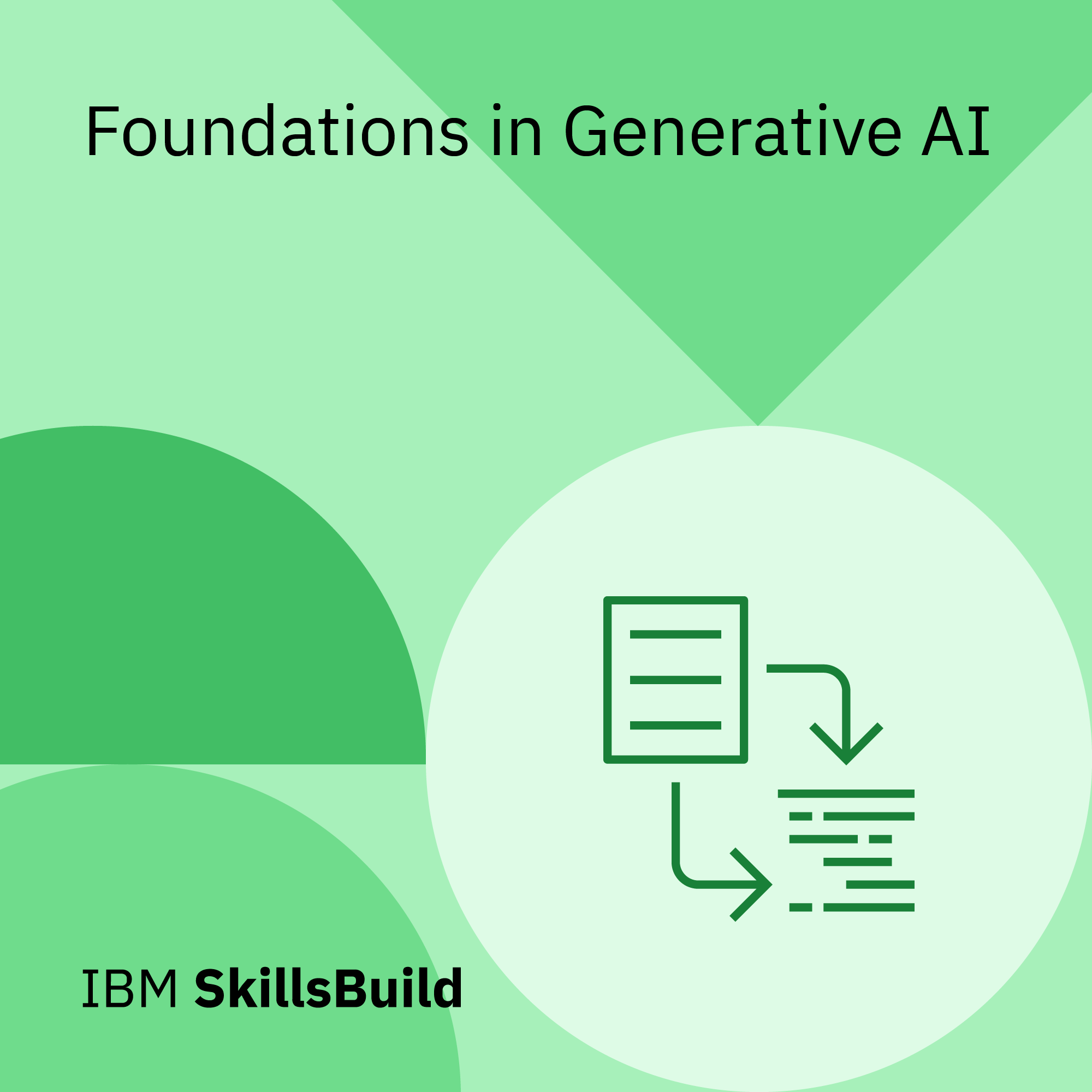 IBM SkillsBuild Foundations in Generative AI