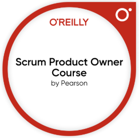 O'Reilly Pearson Scrum Product Owner Course Credly badge