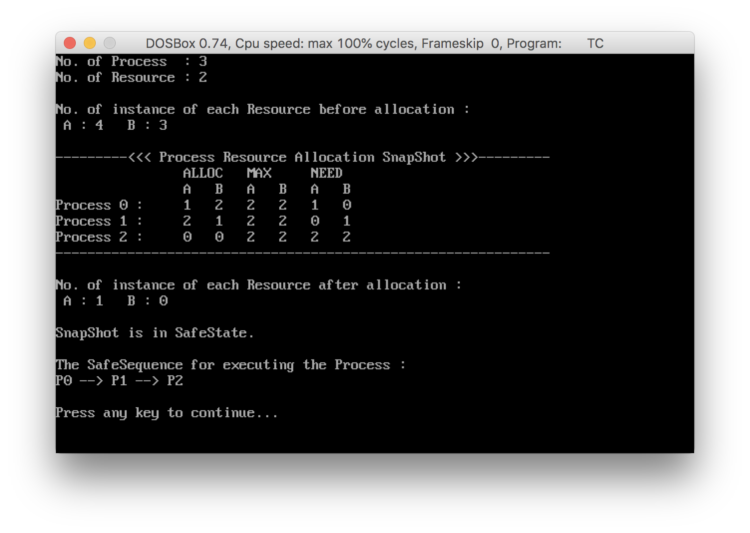 Safe Sequence Result