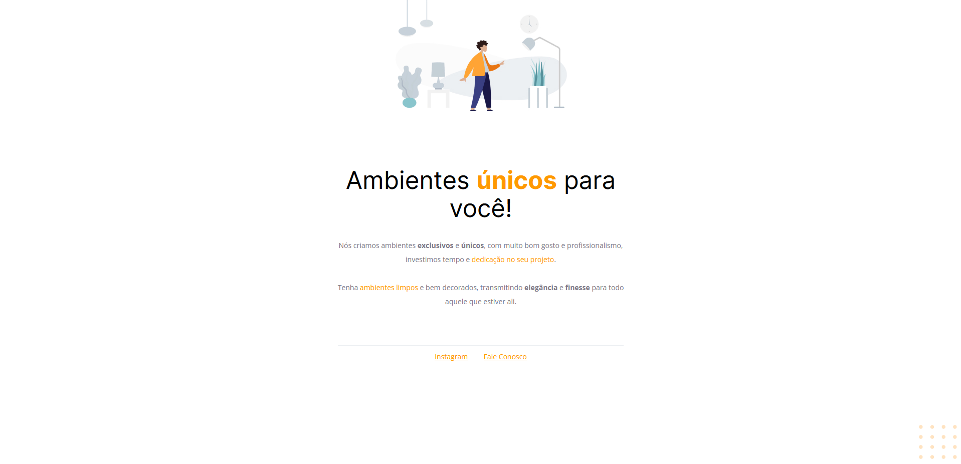 Landing page da empresa fictícia Móveis para Você