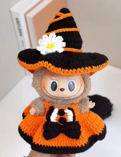 Holiday themed Labubu doll outfits