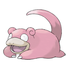 picture of the Pokémon Slowpoke, whose original Japanese name is Yadon