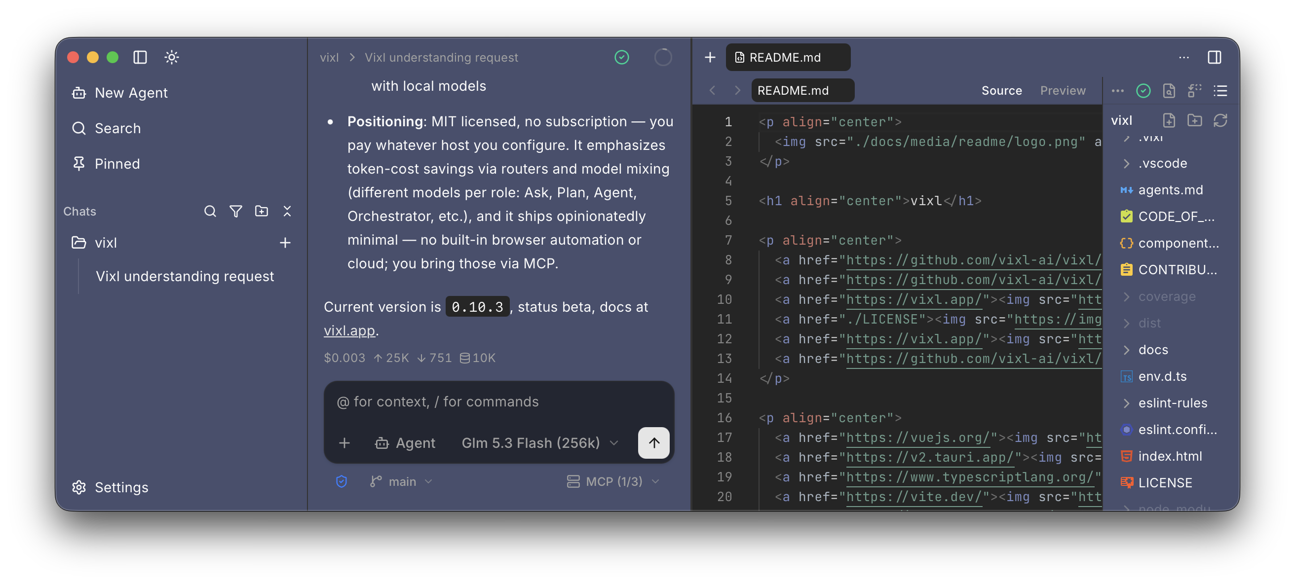 Vixl desktop app
