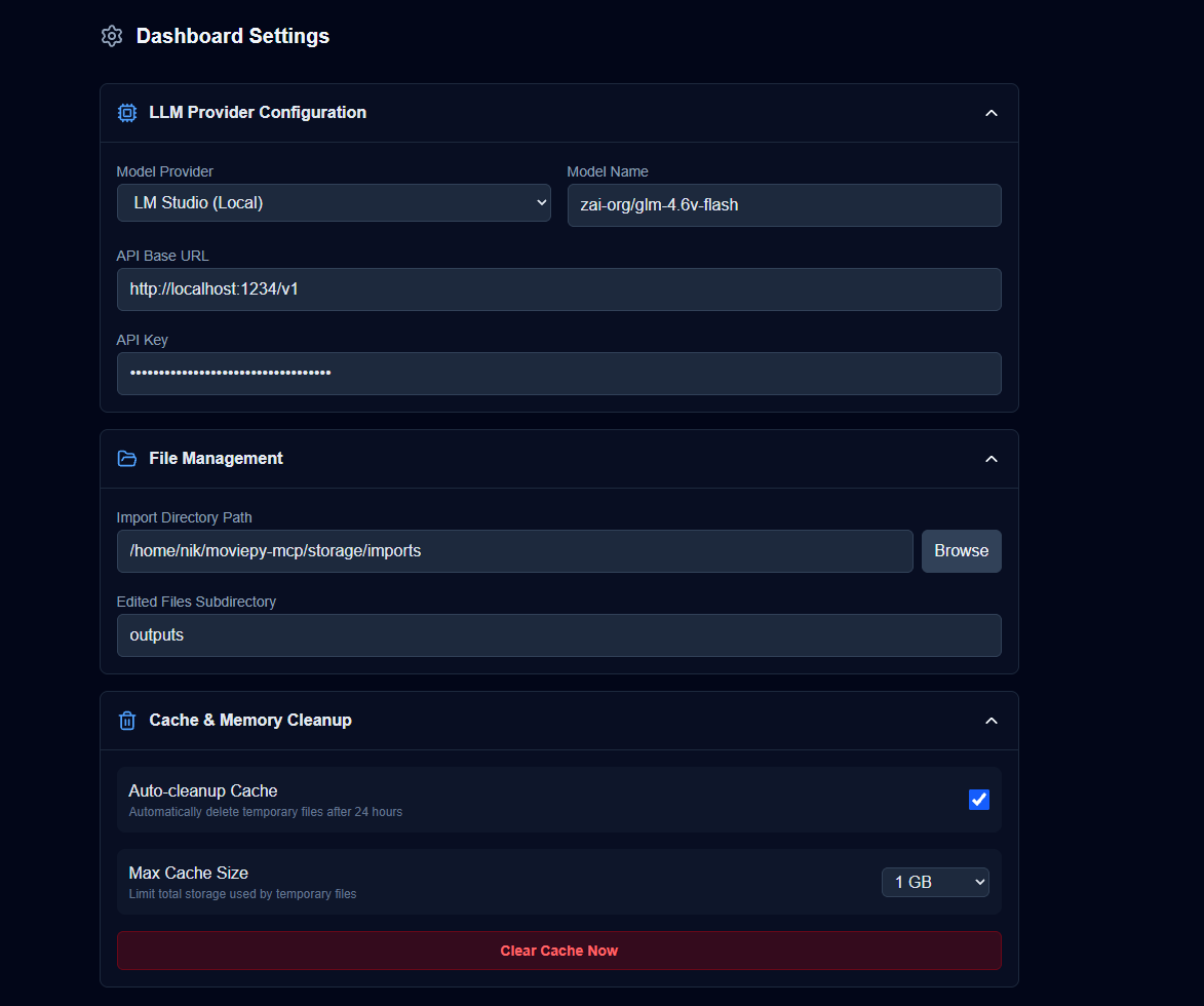Expanded Settings